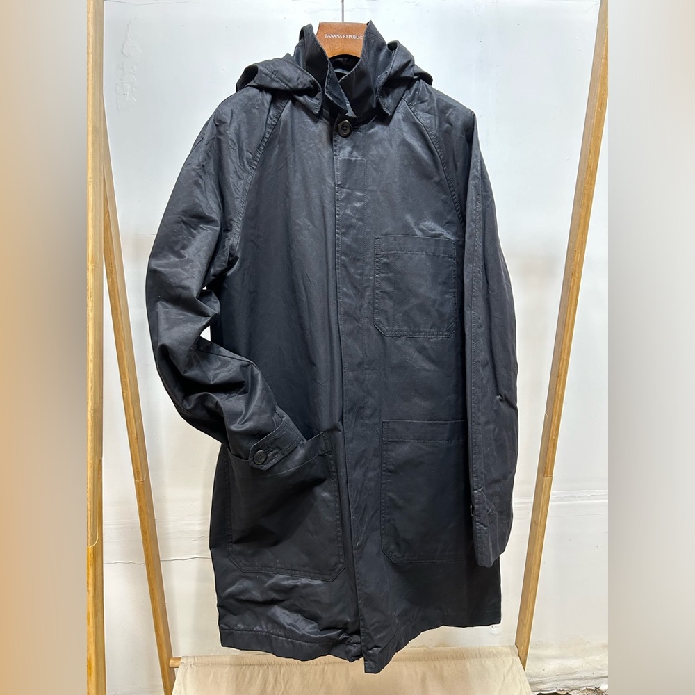 Banana Republic Black Water Resistant Rain Coat